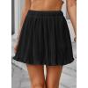 image:imageAvanova Women Pleated Mini Skirt Skorts Chiffon High Waisted A line Short SkirtsBlack