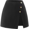 image:imageAvanova Women Slit Mini Skorts Skirt with Pockets High Waisted Short Skirts Business Work OfficeBlack