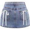 image:imageAvanova Women Bow Back Bodycon Denim Jean Mini Skirt Cute Country Concert Short SkirtsBlue