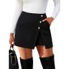 image:imageAvanova Women Slit Mini Skorts Skirt with Pockets High Waisted Short Skirts Business Work OfficeBlack