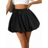 image:imageAvanova Women Bubble Mini Skirt Balloon Puff Hem Short SkirtsBlack
