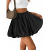 image:imageAvanova Women Bubble Mini Skirt Balloon Puff Hem Short SkirtsBlack