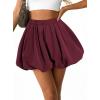 image:imageAvanova Women Bubble Mini Skirt Balloon Puff Hem Short SkirtsBurgundy