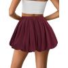 image:imageAvanova Women Bubble Mini Skirt Balloon Puff Hem Short SkirtsBurgundy