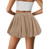 image:imageAvanova Women Bubble Mini Skirt Balloon Puff Hem Short SkirtsKhaki