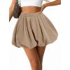 image:imageAvanova Women Bubble Mini Skirt Balloon Puff Hem Short SkirtsKhaki
