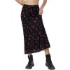 image:imageAvanova Women Cute Mesh Mermaid Skirt High Waist Cherry Print Summer Midi Skirt Black A Small