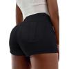 image:imageAvanova Women Denim Mini Skirt Jean Skort Sexy High Waist Asymmetrical Wrap Stretch Short SkirtsBlack