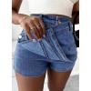 image:imageAvanova Women Denim Mini Skirt Jean Skort Sexy High Waist Asymmetrical Wrap Stretch Short SkirtsClassic Blue
