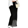 image:imageAvanova Women High Waisted Long Bodycon Knit Maxi Length SkirtsBlack
