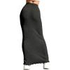 image:imageAvanova Women High Waisted Long Bodycon Knit Maxi Length SkirtsBlack