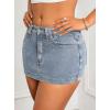 image:imageAvanova Women Low Rise Bodycon Denim Mini Skirt Stretchy Jean Micro Short SkirtsBlue
