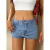 image:imageAvanova Women Low Rise Denim Mini Skort Jean Micro Skirt Sexy Skirts with Shorts UnderneathBlue