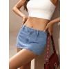 image:imageAvanova Women Low Rise Denim Mini Skort Jean Micro Skirt Sexy Skirts with Shorts UnderneathBlue