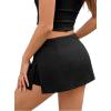 image:imageAvanova Women Low Rise Side Slit Mini Skorts Stretchy Bodycon Skirt with Shorts Underneath Sexy Night Out Short SkirtsBlack