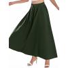 image:imageAvanova Women Maxi Skirt with Pockets Flowy Elastic High Waisted ALine Long Skirts Casual SummerGreen