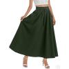 image:imageAvanova Women Maxi Skirt with Pockets Flowy Elastic High Waisted ALine Long Skirts Casual SummerGreen
