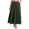 image:imageAvanova Women Maxi Skirt with Pockets Flowy Elastic High Waisted ALine Long Skirts Casual SummerGreen