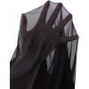 image:imageAvanova Women Mesh Long Skirts High Waisted Mermaid Bodycon Spring Midi Casual Skirts Black Solid Medium