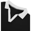 image:imageAvanova Women Polo V Neck Crop Tops Ringer Tee Short Sleeve Cropped T ShirtsBlack White