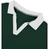 image:imageAvanova Women Polo V Neck Crop Tops Ringer Tee Short Sleeve Cropped T ShirtsGreen White