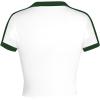 image:imageAvanova Women Polo V Neck Crop Tops Ringer Tee Short Sleeve Cropped T ShirtsWhite Green