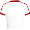 image:imageAvanova Women Polo V Neck Crop Tops Ringer Tee Short Sleeve Cropped T ShirtsWhite Red