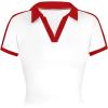 image:imageAvanova Women Polo V Neck Crop Tops Ringer Tee Short Sleeve Cropped T ShirtsWhite Red