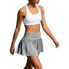 image:imageAvanova Women Ruched Mini Skirt with Pockets A Line Flare Short Skirts Casual SummerGrey