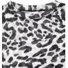 image:imageAvanova Women Sexy Sheer Mesh See Through Top Mock Neck Long Sleeve Shirt ClubwearBlack Leopard