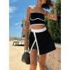 image:imageAvanova Women Tennis Skirts with Shorts Underneath Side Pockets High Slit Golf Athletic SkortsBlack