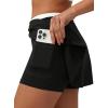 image:imageAvanova Women Tennis Skirts with Shorts Underneath Side Pockets High Slit Golf Athletic SkortsBlack