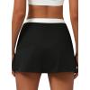 image:imageAvanova Women Tennis Skirts with Shorts Underneath Side Pockets High Slit Golf Athletic SkortsBlack