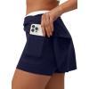 image:imageAvanova Women Tennis Skirts with Shorts Underneath Side Pockets High Slit Golf Athletic SkortsNavy