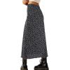 image:imageAvanova Womens Ditsy Floral High Waisted Skirts Lettuce Trim Summer Fall Boho Midi SkirtBlack Floral J