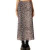 image:imageAvanova Womens Ditsy Floral High Waisted Skirts Lettuce Trim Summer Fall Boho Midi SkirtBrown Leopard C