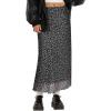 image:imageAvanova Womens Ditsy Floral High Waisted Skirts Lettuce Trim Summer Fall Boho Midi SkirtFloral Black a