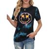 image:imageAvanova Womens Graphic Letter Print Short Sleeve TShirts Crewneck Casual Summer Cute Tees TopsBlue