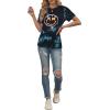 image:imageAvanova Womens Graphic Letter Print Short Sleeve TShirts Crewneck Casual Summer Cute Tees TopsBlue