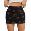 image:imageAvanova Women Black Mini Skirt Sexy High Waisted Going Out Club Mesh Short OutfitsFloral Black F