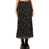 image:imageAvanova Women Floral Boho High Waisted Midi Skirt Mesh Flowy Summer Long Skirt Floral Black C Large