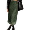 image:imageAvanova Women Floral Boho High Waisted Midi Skirts Flowy Summer Long Skirts Green Flower Large