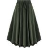 image:imageAvanova Women Maxi Skirt with Pockets Flowy Elastic High Waisted ALine Long Skirts Casual SummerGreen