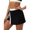image:imageAvanova Women Tennis Skirts with Shorts Underneath Side Pockets High Slit Golf Athletic SkortsBlack