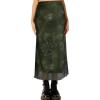 image:imageAvanova Womens Ditsy Floral High Waisted Skirts Lettuce Trim Summer Fall Boho Midi Skirt Floral Green R XXLarge