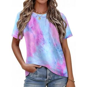 image:imageAvanova Womens Graphic Letter Print Short Sleeve TShirts Crewneck Casual Summer Cute Tees TopsPink