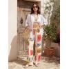 image:imageTapata Women 28303234 Inseam Printed Linen Pants Wide Leg Casual Palazzo Summer Beach Lounge with PocketsCream