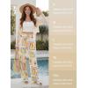 image:imageTapata Women 28303234 Inseam Printed Linen Pants Wide Leg Casual Palazzo Summer Beach Lounge with PocketsFruit Totem
