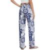 image:imageTapata Women 28303234 Inseam Printed Linen Pants Wide Leg Casual Palazzo Summer Beach Lounge with PocketsOcean Totem