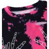 image:imageAVANOVA Women Skull Finger Graphic Distressed Tee Shirt Ripped Short Sleeve Crop TopsHot Pink Black